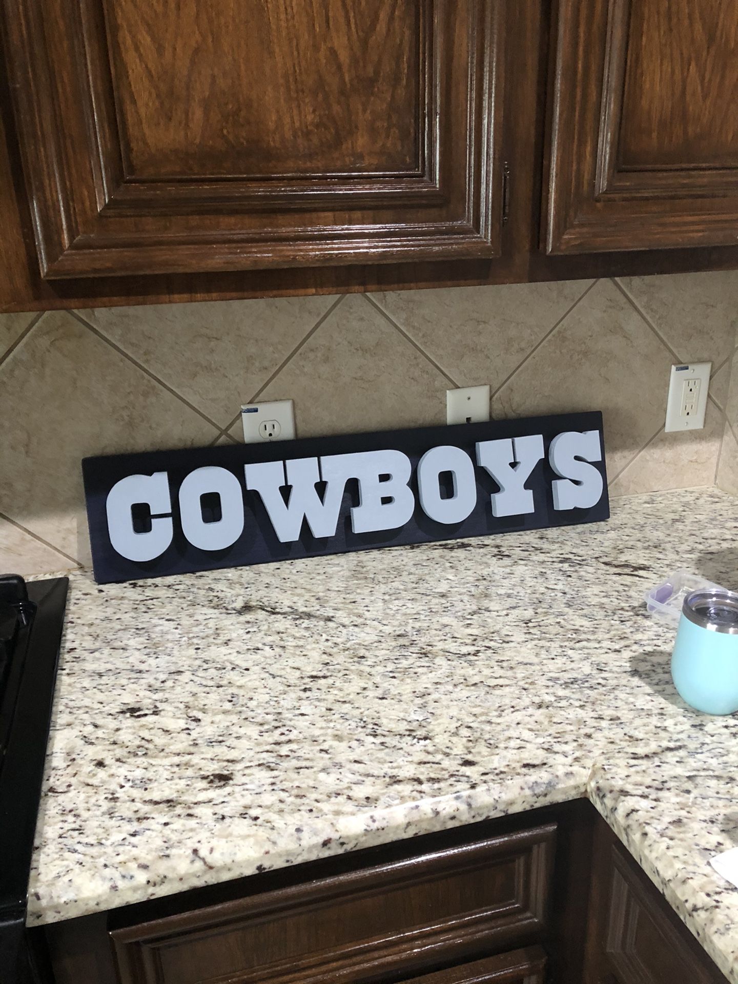 Dallas Cowboys Plaque With wireless. LEDs