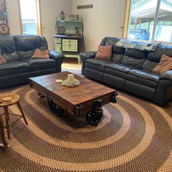 Leather reclining couches