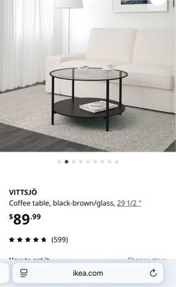 Round Glass Coffee Table VITTSJÖ IKEA Collection
