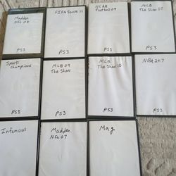 PS3 games in like new condition no manual or cover art