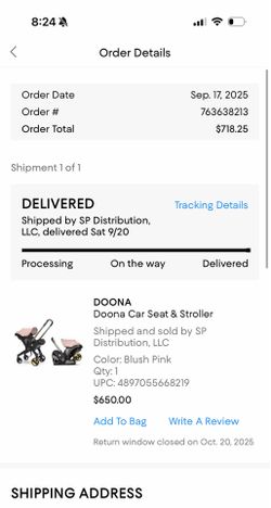 Doona 3 in 1 baby carseat