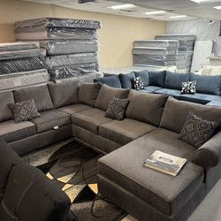New Dark Gray Sectional Sofa Brand New Made In America 
