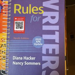 Rules For Writers Book