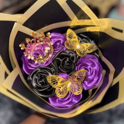 Black and Purple Eternal Bouquet 