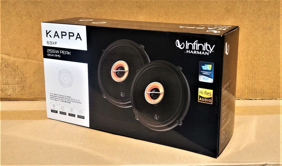 Infinity Kappa Car Speakers 1 Set 6 1/2" 2-Way Coaxial Speaker System 255 Watts 63XF 🚨 Payment Options Available 🚨 No Credit Needed 🚨