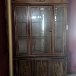 Wooden Antique China Cabinet 