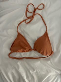 Forever 21 Small Orange Triangle Halter Bikini Top