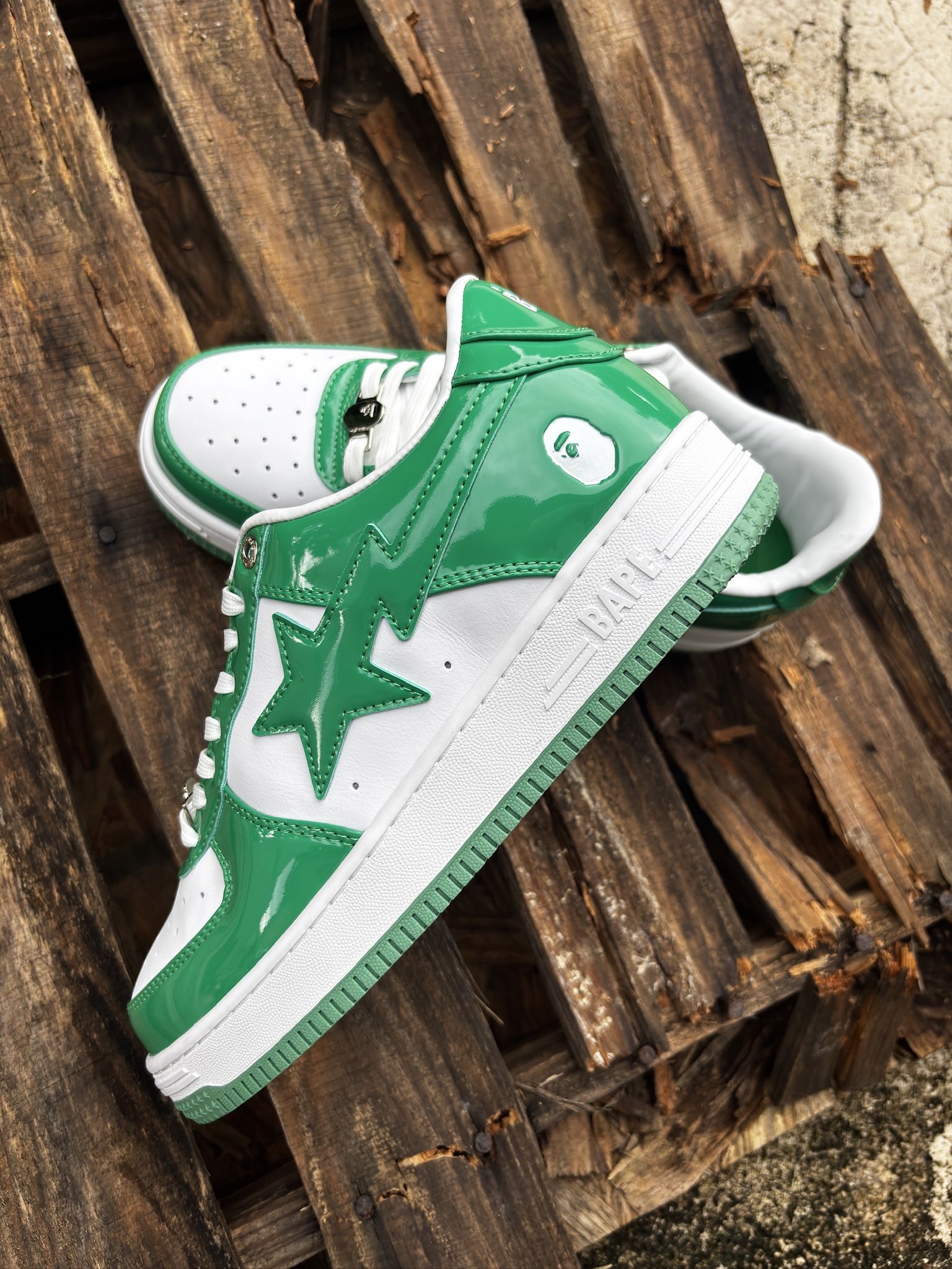 BAPE STA GREEN/ WHITE