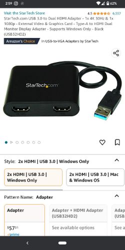 Startech USB To HDMI Adapter