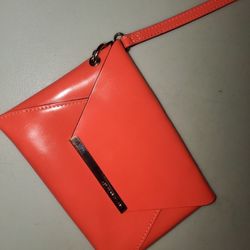 Bcbg max azria envelope wristlet purse burnt orange