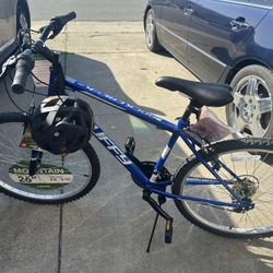 Huffy 26’ Blue Bike With Helmet