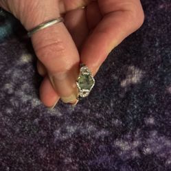 SS925 Natural Agate Size 7  #5012