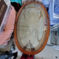 Oval Glass Coffee Table