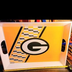 NFL, GREEN BAY PACKERS (18"×14") Thick plastic seving tray, firm