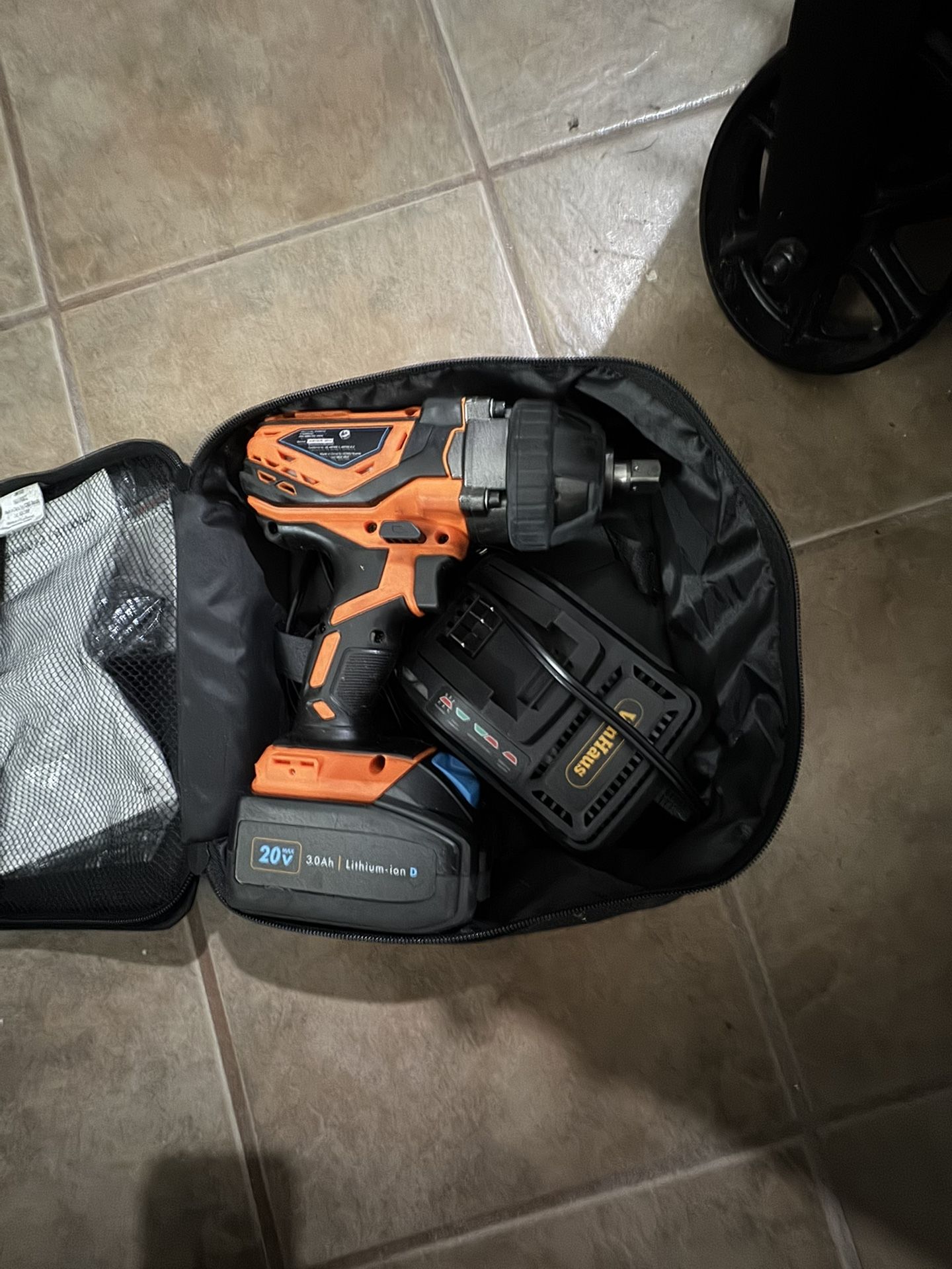 VonHaus 20V MAX Cordless 1/2" Impact Wrench Set High Torque with Variable Speed - Includes 3Ah Lithium-ion Battery, Smart Charger, Belt Hook and Tool