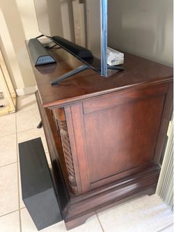Solid wood TV stand and Corner Fireplace