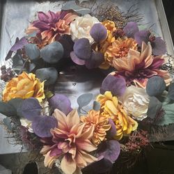 Beautiful floral door wreath