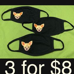 Cute Puppy Face Mask 3set