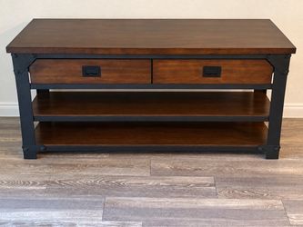 Industrial Wood & Metal TV Stand / Media Console – 56”