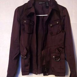 DKNY Jeans Burgundy Cargo Jacket Vintage 2002 Size S