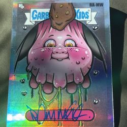 Garbage pail Kids Milky Wayne Artist Autograph