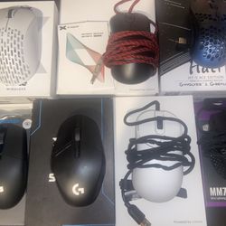 PC Mouse Collection Lot (Logitech, Vader, Coolermaster, Pulsar, G- Wolves)