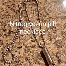Nitroglycerin Pill holder Necklace