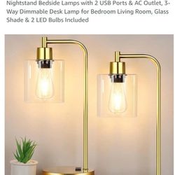 Gold Nightstand Lamps