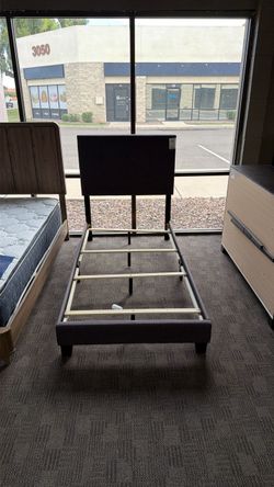 Grey Twin bed frame