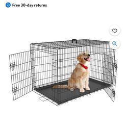 XL Dog Crate 48”, Folding With Removable Divider 