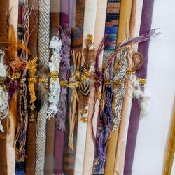 Southwestern Framed Fabric Art ~ 20.5"H x 24.5"W