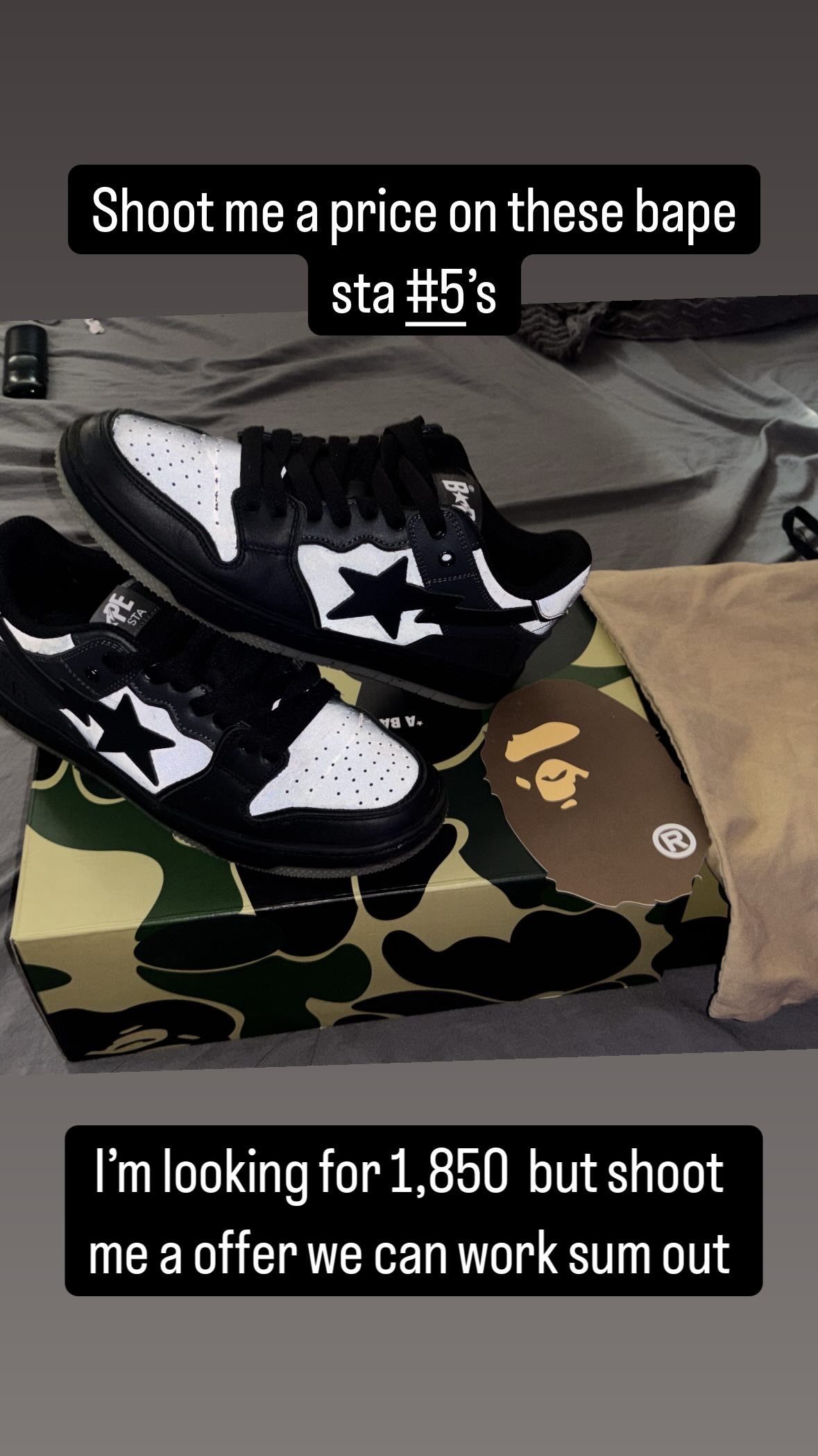 Bape Sta #5 Size 9 For Sale