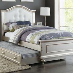 Brand New Twin Size Bed Frame With Twin Trundle Bed