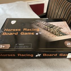 Horse Race Board Game Solid Wood with 11 Luxurious Durable Classic Metal Horses