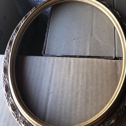 9x12 Gold Carved Wood Oval Frames