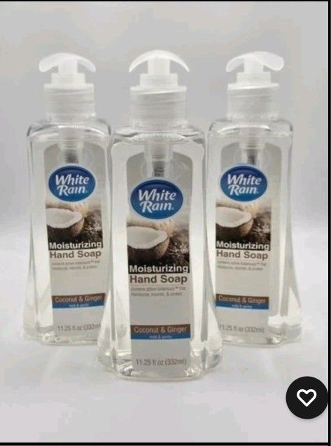 3X White Rain Coconut & Ginger Hand Soap with Pump 11.25 oz. (Pack 12)