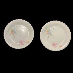 MIKASA/Set Of 2 SOMETHING BLUE Bone China Salad Plates/ 7.5" Great Condition