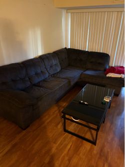 Living room set . Couch and tables
