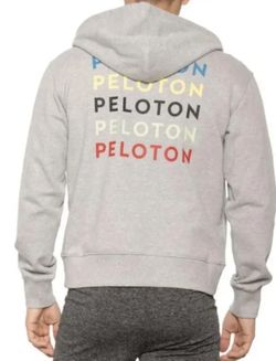 Peloton Rainbow Spellout Full Zip Hoodie Heather
