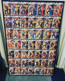 GI JOE POSTERS. LARGE FRAMED 