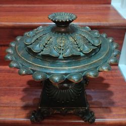 Old China Collectible Bronze Plated Wooden Exquisite Incense Burner