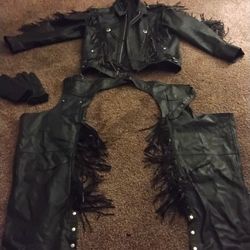 Harley Davidson  Full Real Ginuine Leather Jacket And Pants Set With Fring Very Rare 2XL