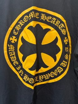 Chrome hearts long sleeve t shirt black yellow size large