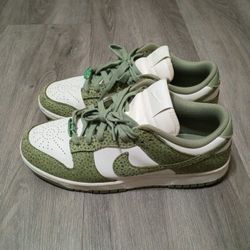 Safari Oil Green Nike Dunks Low (Woman's 10.5)
