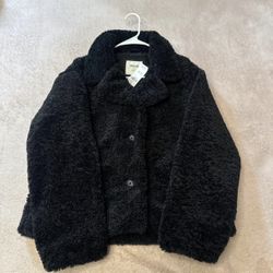 Black Hollister Sherpa Coat