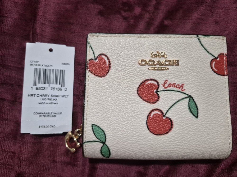 Coach cherry wallet