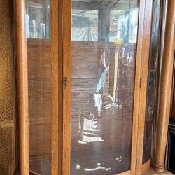 Wood & Glass Curio Cabinet 