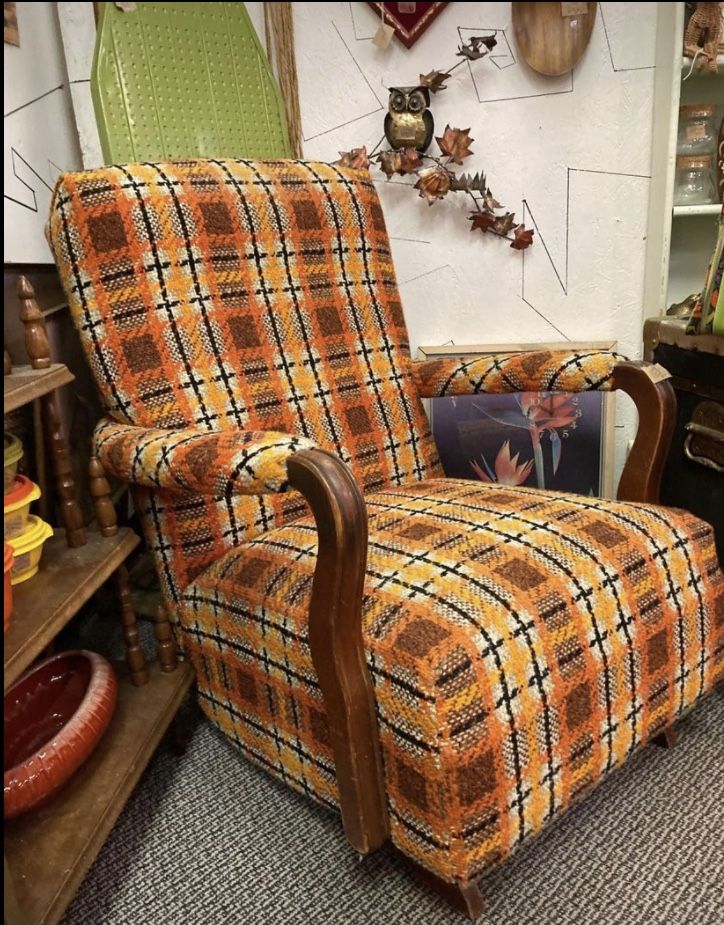 Vintage Plaid Tweed Rocker
