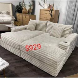 Double chaise extra large loveseat
