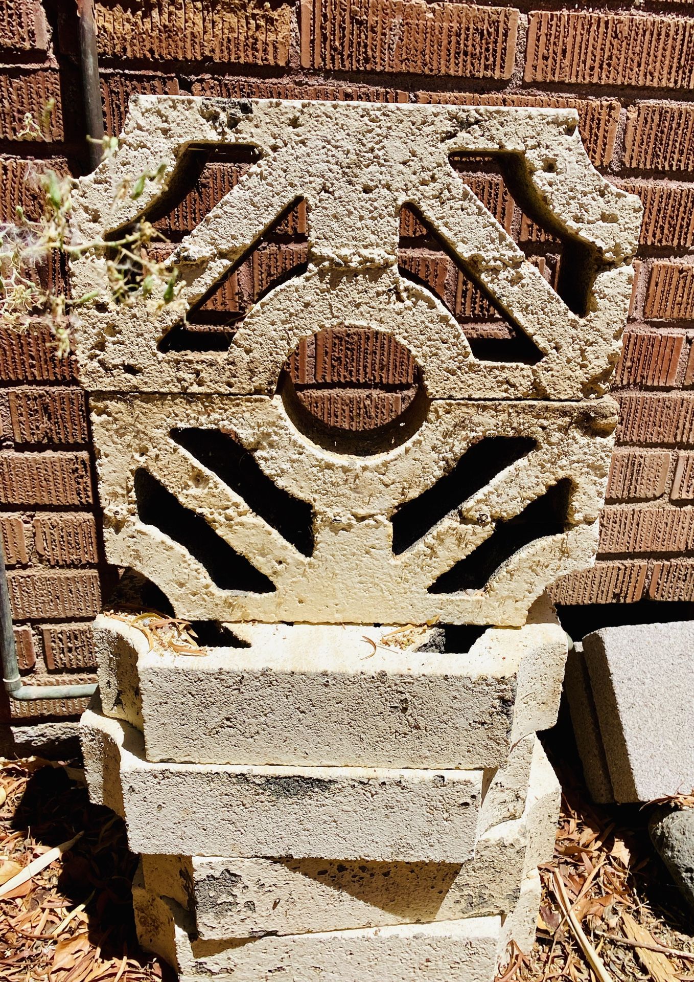 Mid century concrete breeze blocks brick